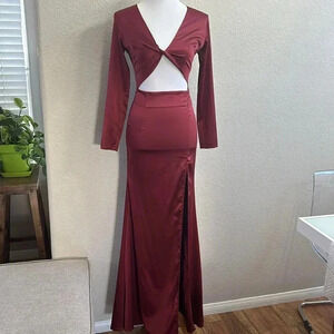 Naked Dresses Burgundy Dress